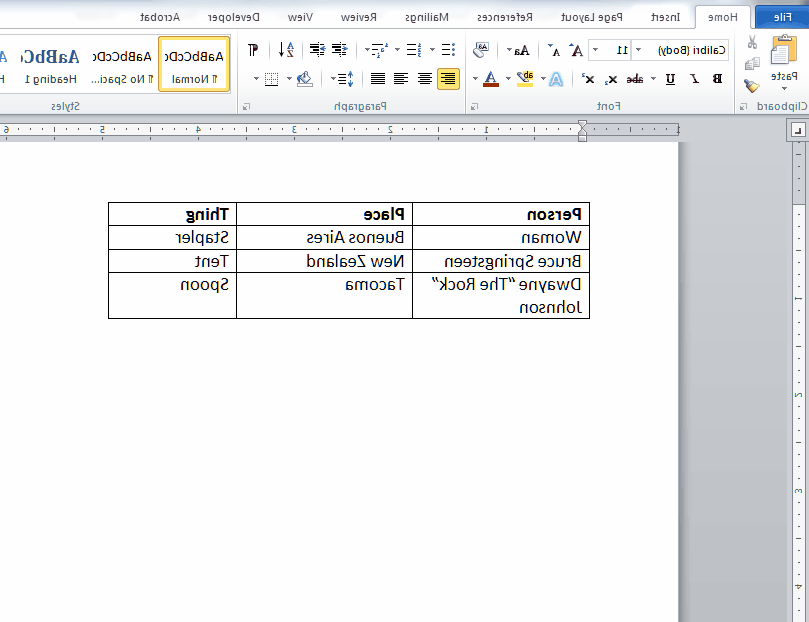 Addings captions and headings to tables in Word
